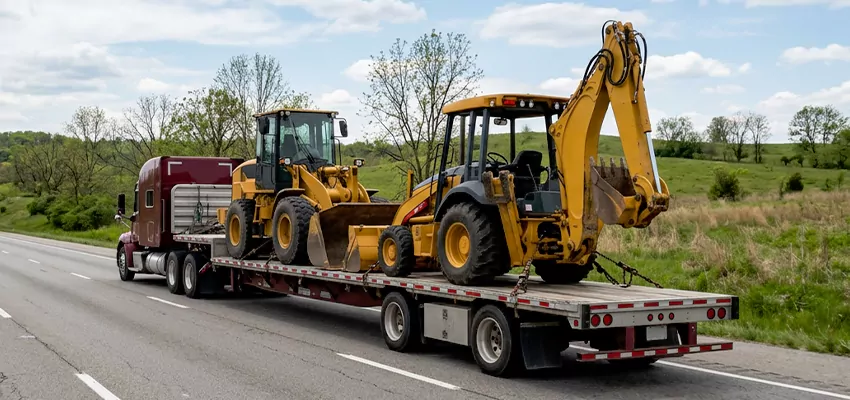 Loader and Backhoe Tractors Transport Portland